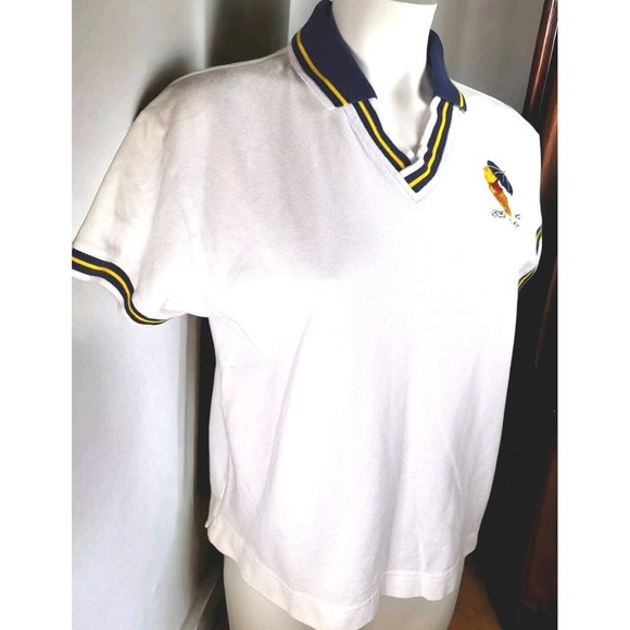 Vtg Disney World Womens Winnie the Pooh White Embroidered Captains Polo Shirt XL - Picture 8 of 12